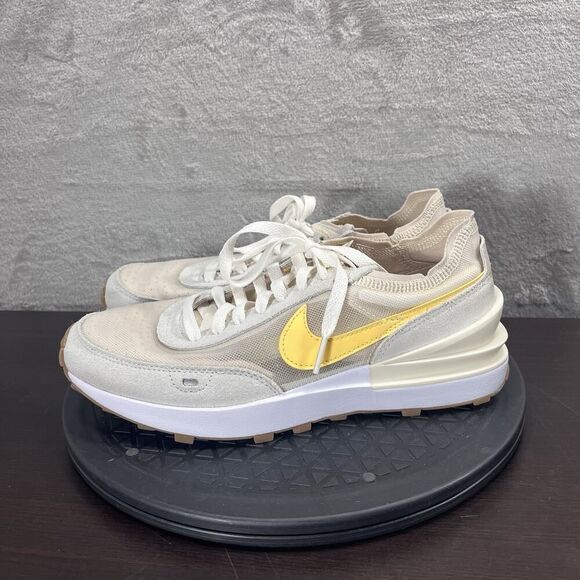Nike Waffle One Womens Sz 8.5 Shoes Sail/Topaz Gold-Coconut Milk DC2533–105 Shoe - Picture 3 of 11